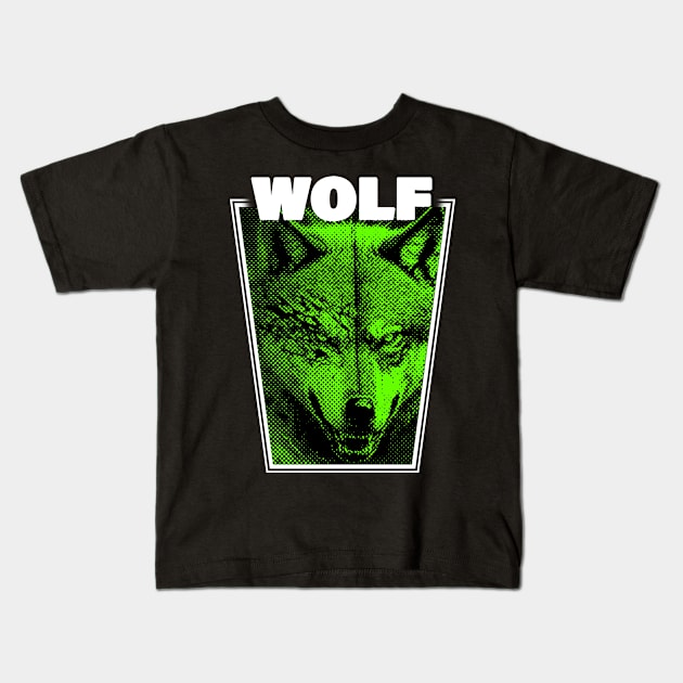 Angry Wolf Kids T-Shirt by Chicken Allergic